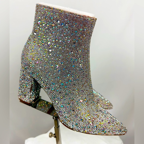 Betsey Johnson Women's Cady Evening Booties Encrusted Sparkling Rhinesto… - Picture 3 of 12